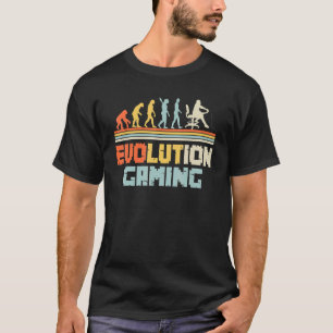 T-shirt Evolution Du Jeu Joueur De Jeux Vidéo De Primat