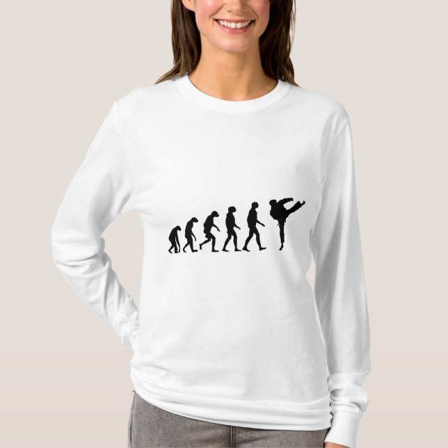 T-shirt Évolution du karaté (Devant)