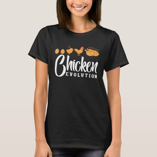 T-shirt Évolution du poulet (Devant)