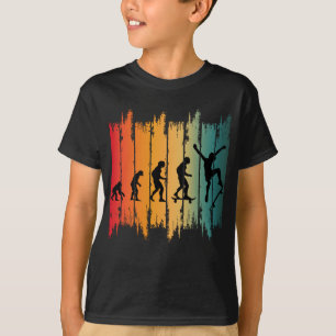 T-shirt Évolution du skateur de skateboard