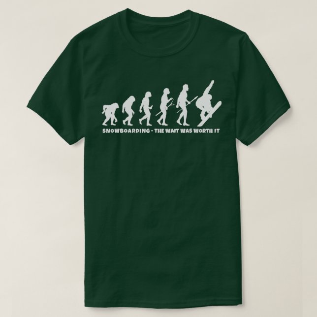 T-shirt Évolution du snowboard (Design devant)