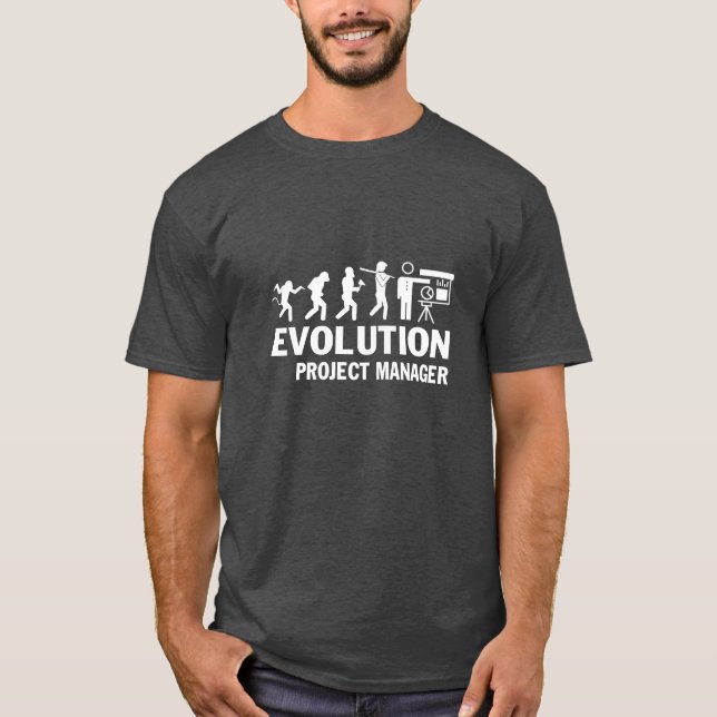 T-shirt Évolution - Gestionnaire de projets (Devant)
