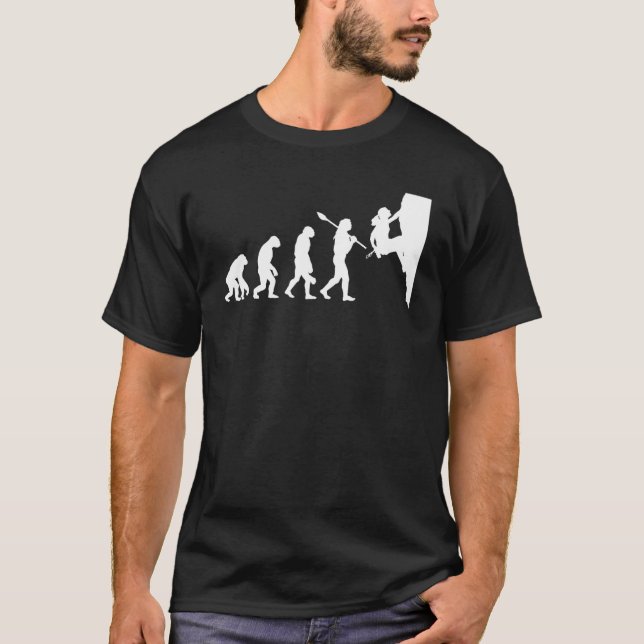 T-shirt Evolution Graphique Escalade Climber Bouldering Bo (Devant)