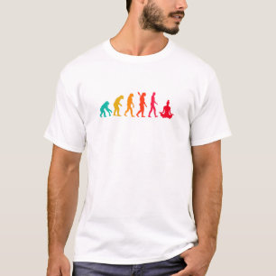 T-shirt Evolution Graphique Méditation Méditation Relaxati