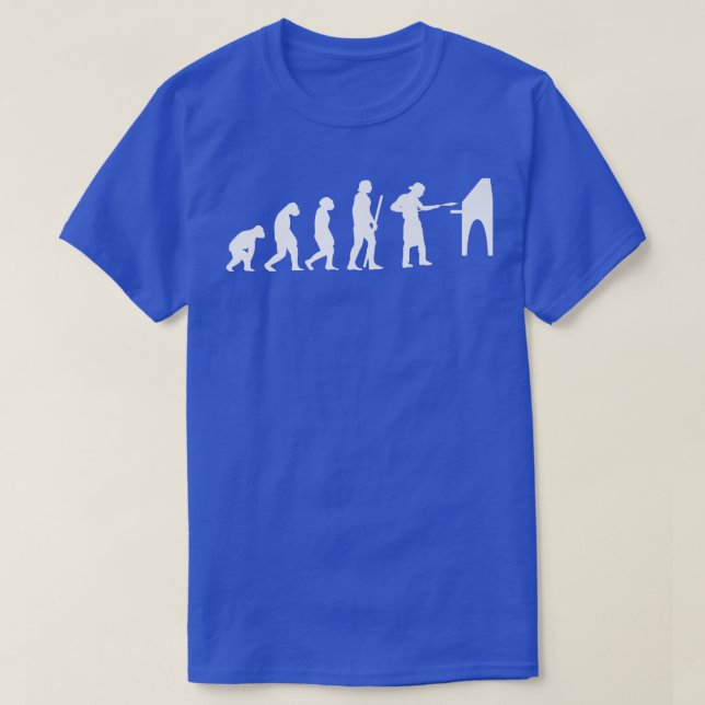 T-shirt Evolution humaine Livraison de pizza Guy Manger Pi (Design devant)