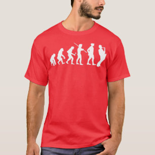 T-shirt Évolution humaine Saxophone Lecteur Musicien