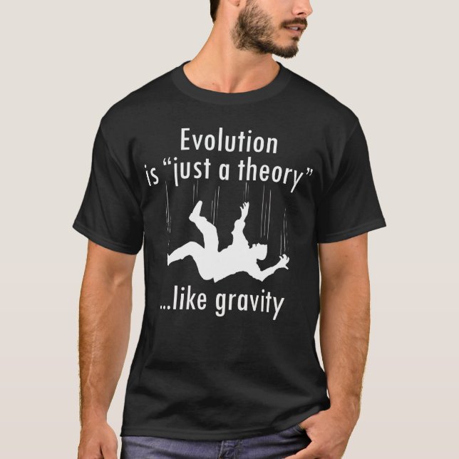 T-shirt Évolution juste une théorie (Devant)