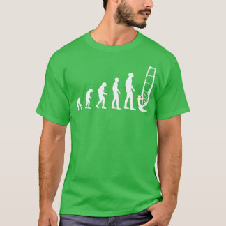 T-shirt Evolution Mens Windsurfing Funny Idée Cadeau Long