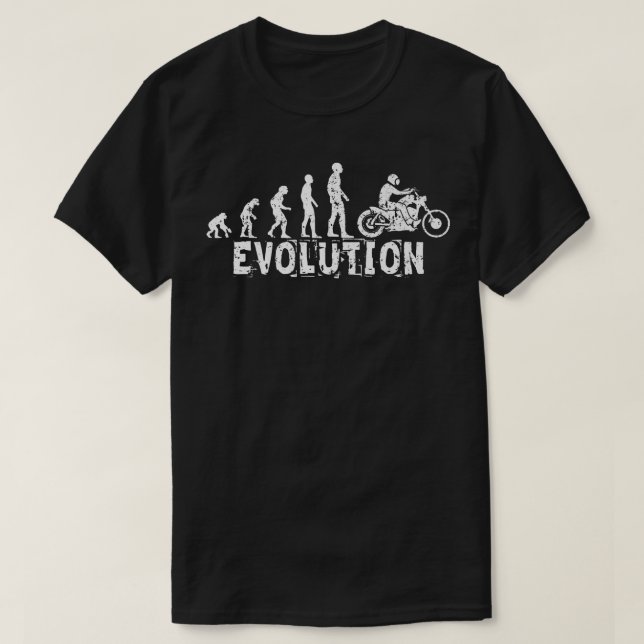 T-shirt Evolution motorbike (white)   (Design devant)