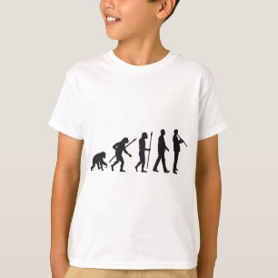 T-shirt évolution of clarinet plus player