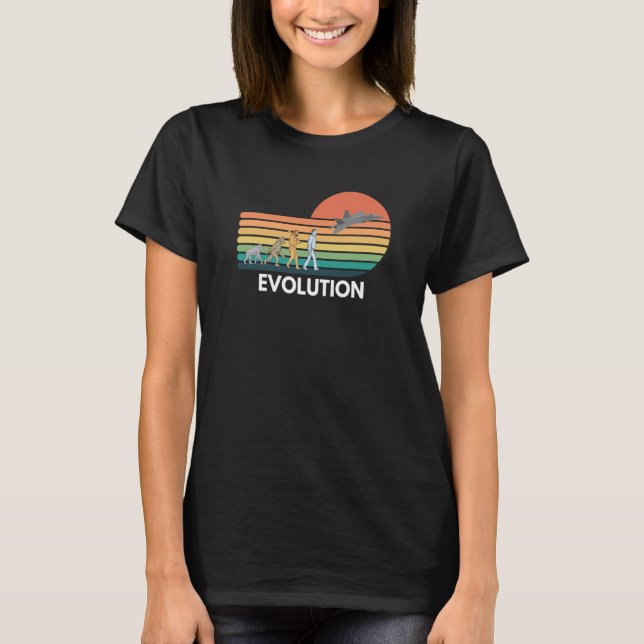 T-shirt Evolution of Pilot Airplane F22 Aviation (Devant)