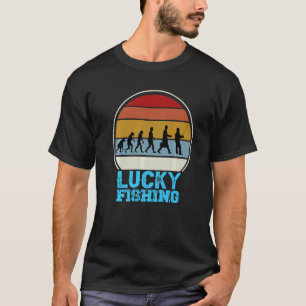 T-shirt Évolution Pêcheur Sarcastique Bass Chance Pêche À
