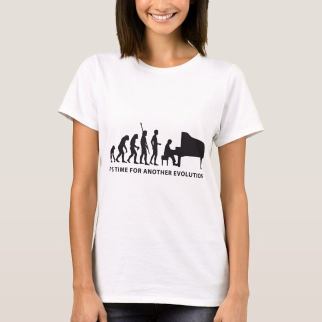 T-shirt évolution piano (Devant)