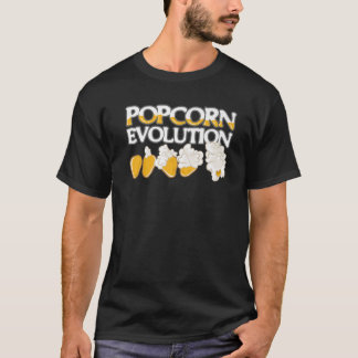 T-shirt Évolution Popcorn Popcorn Enthousiaste Corn Kernel