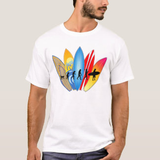 T-shirt Evolution Retro Surfing