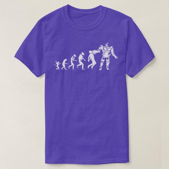 T-shirt Évolution robotique Intelligence artificielle Desi (Design devant)