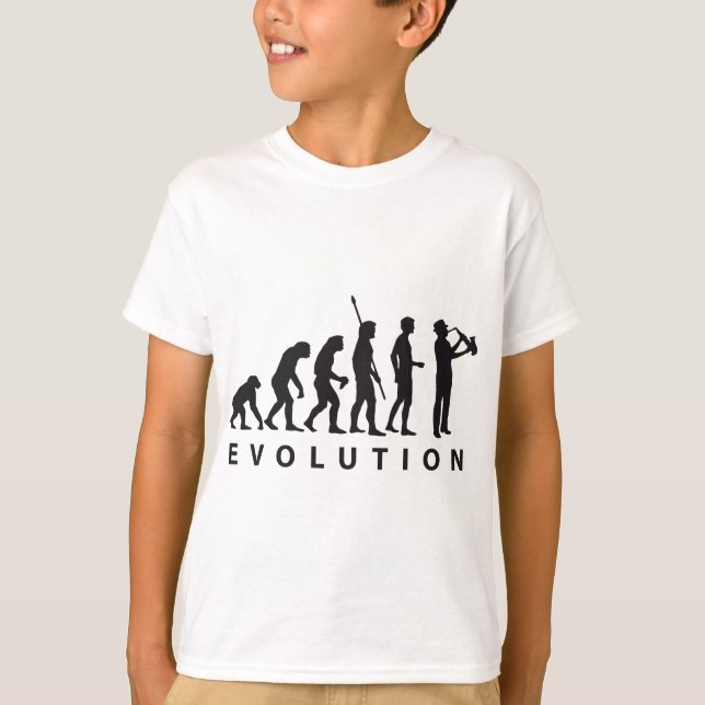 T-shirt evolution saxophone (Devant)