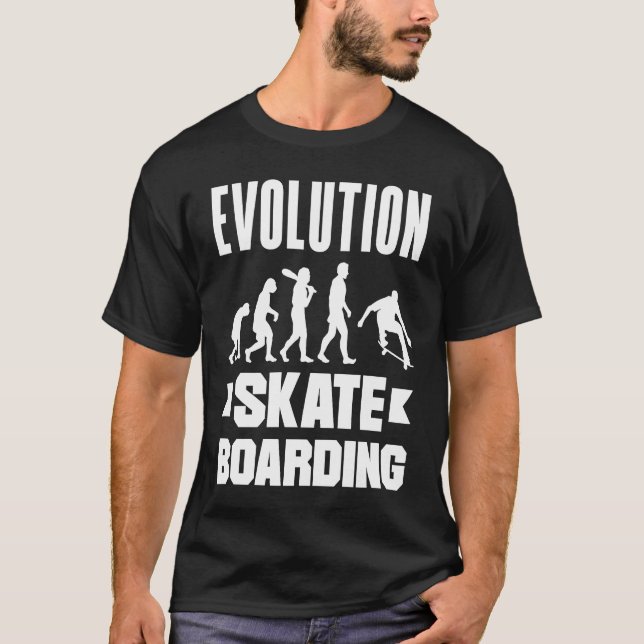 T-shirt Evolution Skateboarding Skate Retro Streetwear  2 (Devant)