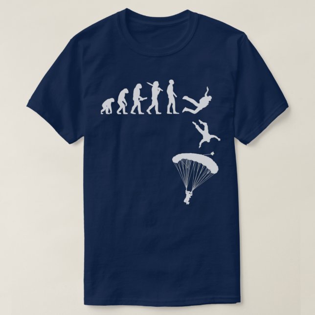 T-shirt Evolution Skydiver Parachutisme classique essentie (Design devant)