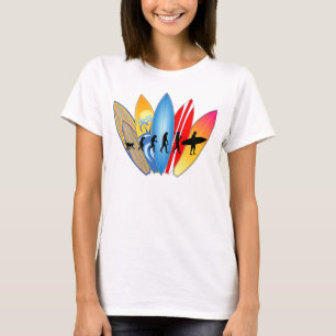 T-shirt Évolution surfante