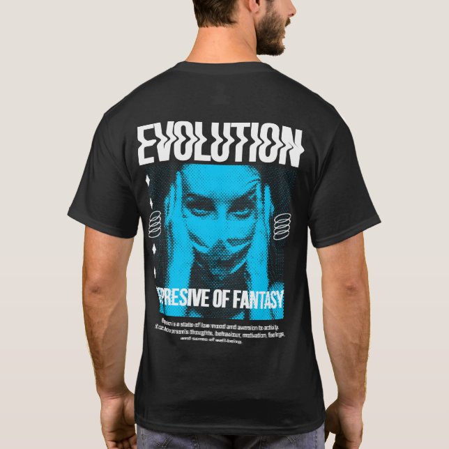 T-shirt Evolution typographie de (Dos)