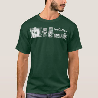 T-shirt Évolution vintage de la photographie de la caméra