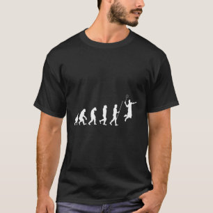 T-shirt Evolution Volant de badminton Badminton Player Cad