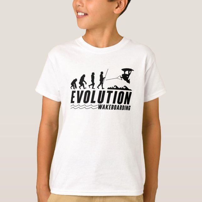 T-shirt Evolution Wakeboard Wake Wakeboarding Wakeboarder (Devant)