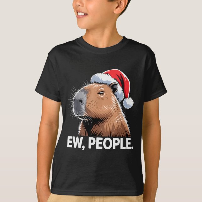 T-shirt Ew People Capybara Christmas Humor  (Devant)