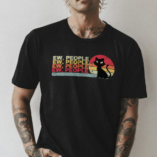 T-shirt Ew People, Chemise Chat Noir, Amoureux des chats F