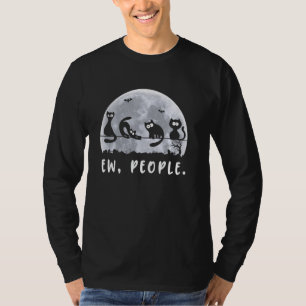 T-shirt Ew People Drôle Chat Noir Costume Halloween Cute K