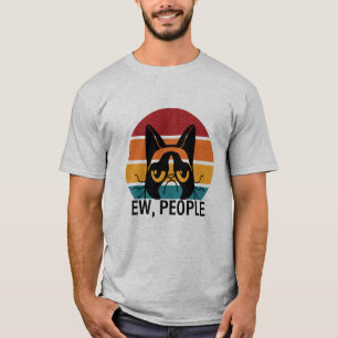 T-shirt Ew People Drôle Meowy Chat noir