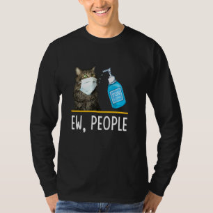 T-shirt Ew Personnes Chat Visage Masque Mignonne Animaux C