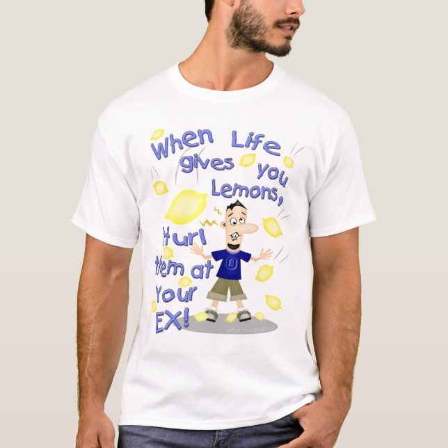 T-shirt Ex-mari drôle/divorce de bande dessinée (Devant)