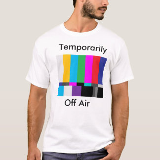 T-shirt examinez l'écran, temporairement, outre de l'air