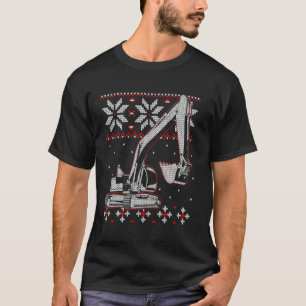 T-shirt Excavator Operator Ugly Christmas Sweater Heavy Eq