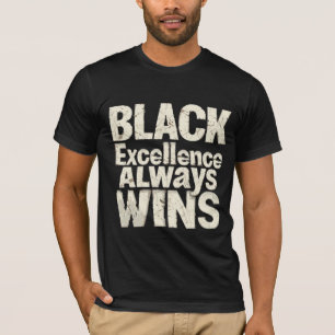 T-shirt Excellence noire - Célébrer le Mois de l'histoire 