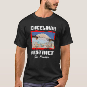 T-shirt Excelsior District San Francisco SF Cadeau