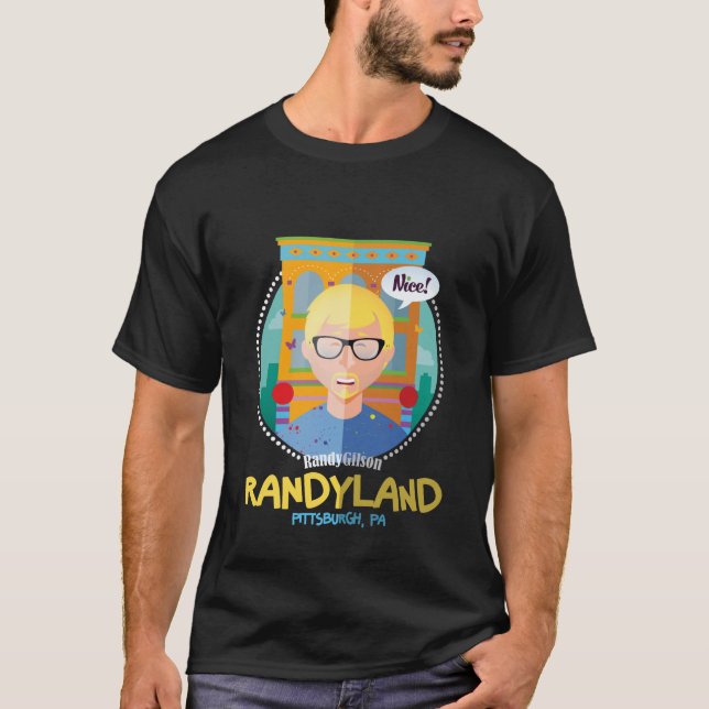 T-shirt excité d'illustration de Gilson (Devant)