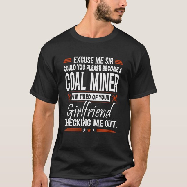 T-shirt Excusez-Moi, Monsieur, S'Il Vous Plaît Devenez Min (Devant)