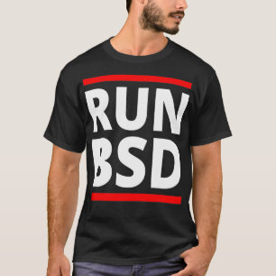 T-shirt Exécuter BSD Systems Admin Ordinateur Hackers Nerd