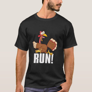 T-shirt Exécuter Drôle Thanksgiving Running 5k Race Turqui