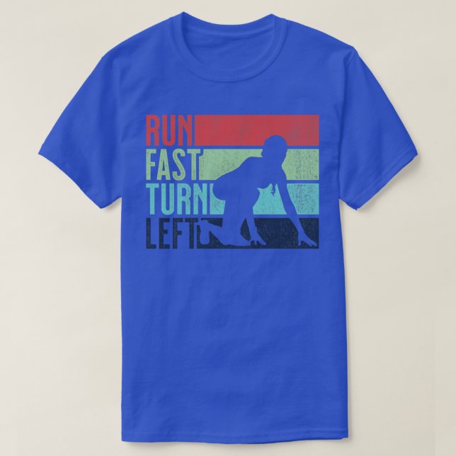T-shirt Exécuter Fast Turn Left Sprint Dash Runners 100m 2 (Design devant)