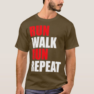 T-shirt Exécuter la marche Exécuter la répétition rouge