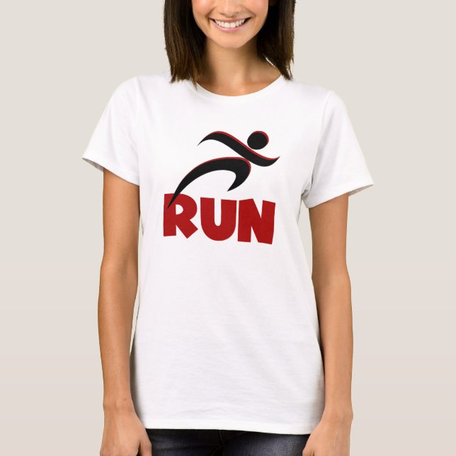 T-shirt EXÉCUTER L'EXÉCUTION DE L'EXÉCUTION Red Fitness (Devant)