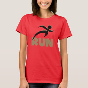 T-shirt EXÉCUTER L'EXÉCUTION D'UN Tan Fitness