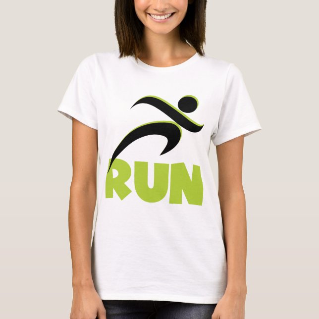 T-shirt EXÉCUTER L'Exercice D'Exercice Vert Printemps (Devant)