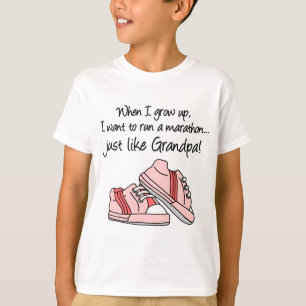 T-shirt Exécuter Marathon Comme Mon Grand-Père