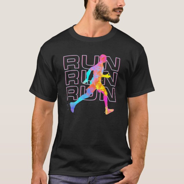 T-shirt Exécutez Artsy Runner Fun Pour Marathon Track Runn (Devant)