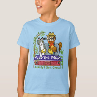 T-shirt Exécutez le design de la ferme "Prêt, partez, gran